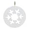 White Wood Snowflake Cut-Out Ornament (Set of 12)